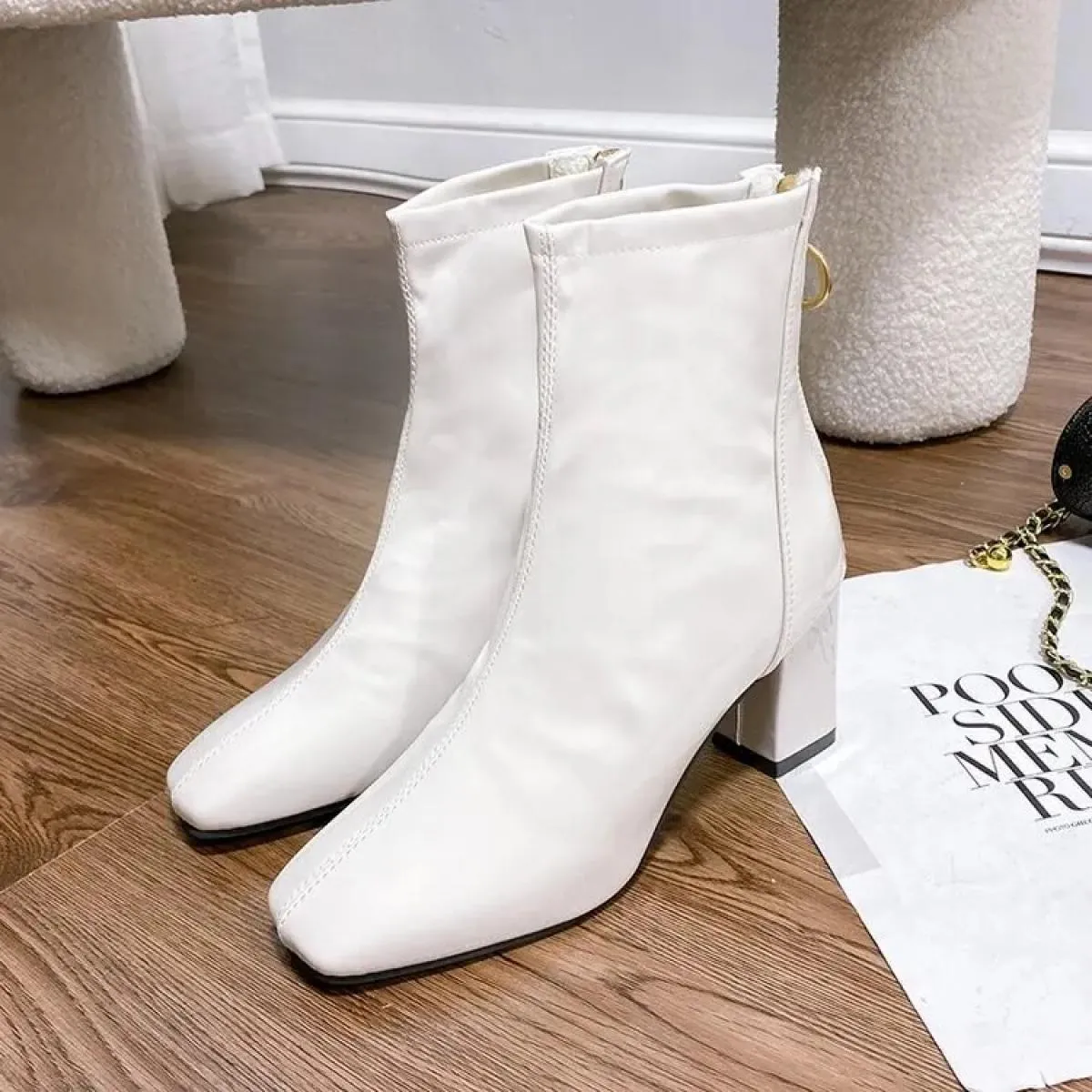 Scarpe autunnali per le donne Stivali da donna 2022 Nuovi tacchi alti Stivali da donna di lusso Donna Inverno Zeppa Offerte di l