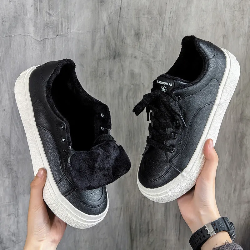 Scarpe casual in pelliccia invernale minimalista da uomo