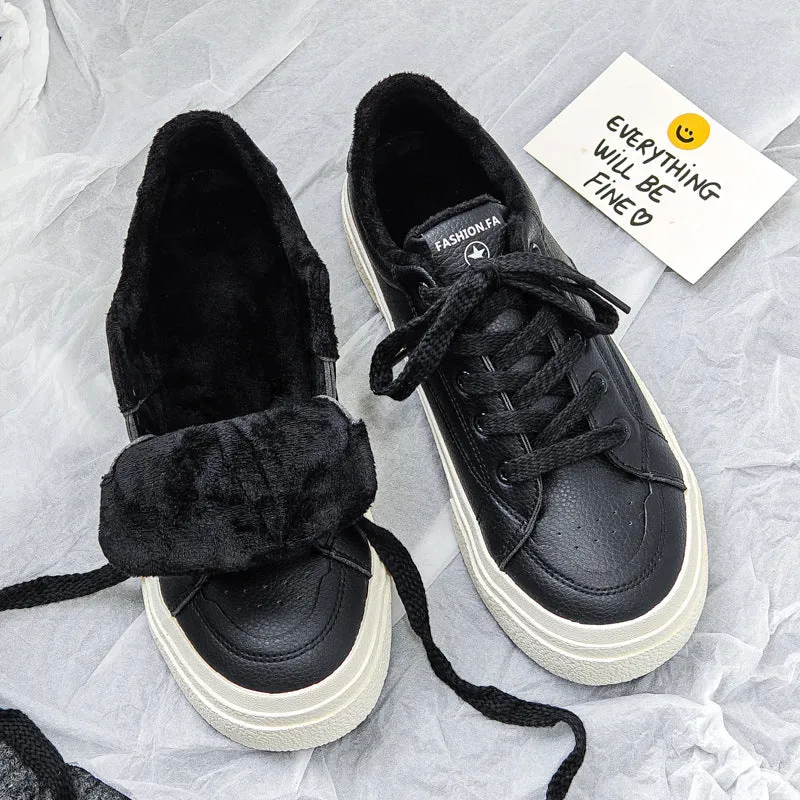 Scarpe casual in pelliccia invernale minimalista da uomo