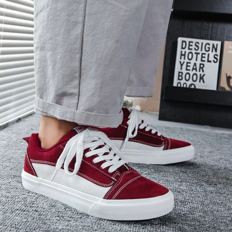 Scarpe da ginnastica piatte casual in tela traspiranti alla moda da uomo