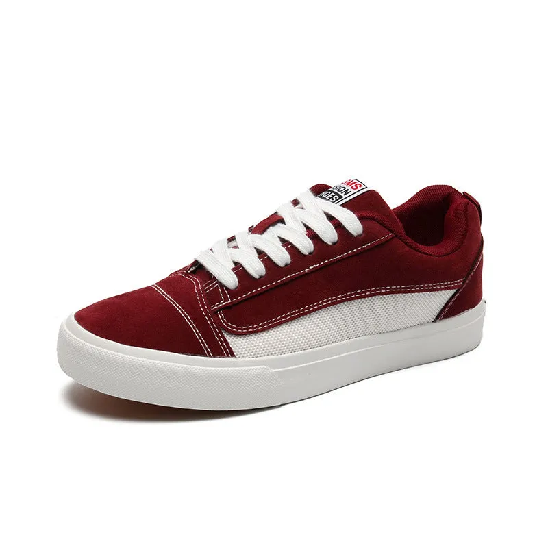 Scarpe da ginnastica piatte casual in tela traspiranti alla moda da uomo