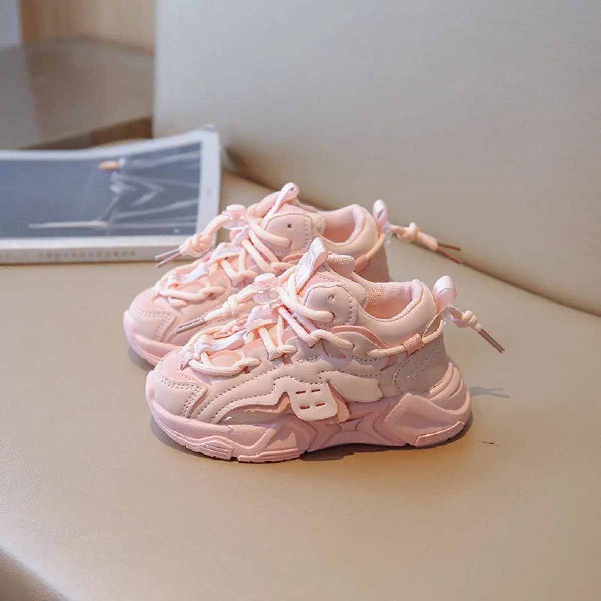Scarpe da ginnastica robuste in pelle PU moda primavera autunno moda per bambini scarpe da tennis casual ragazze ragazzi scarpe