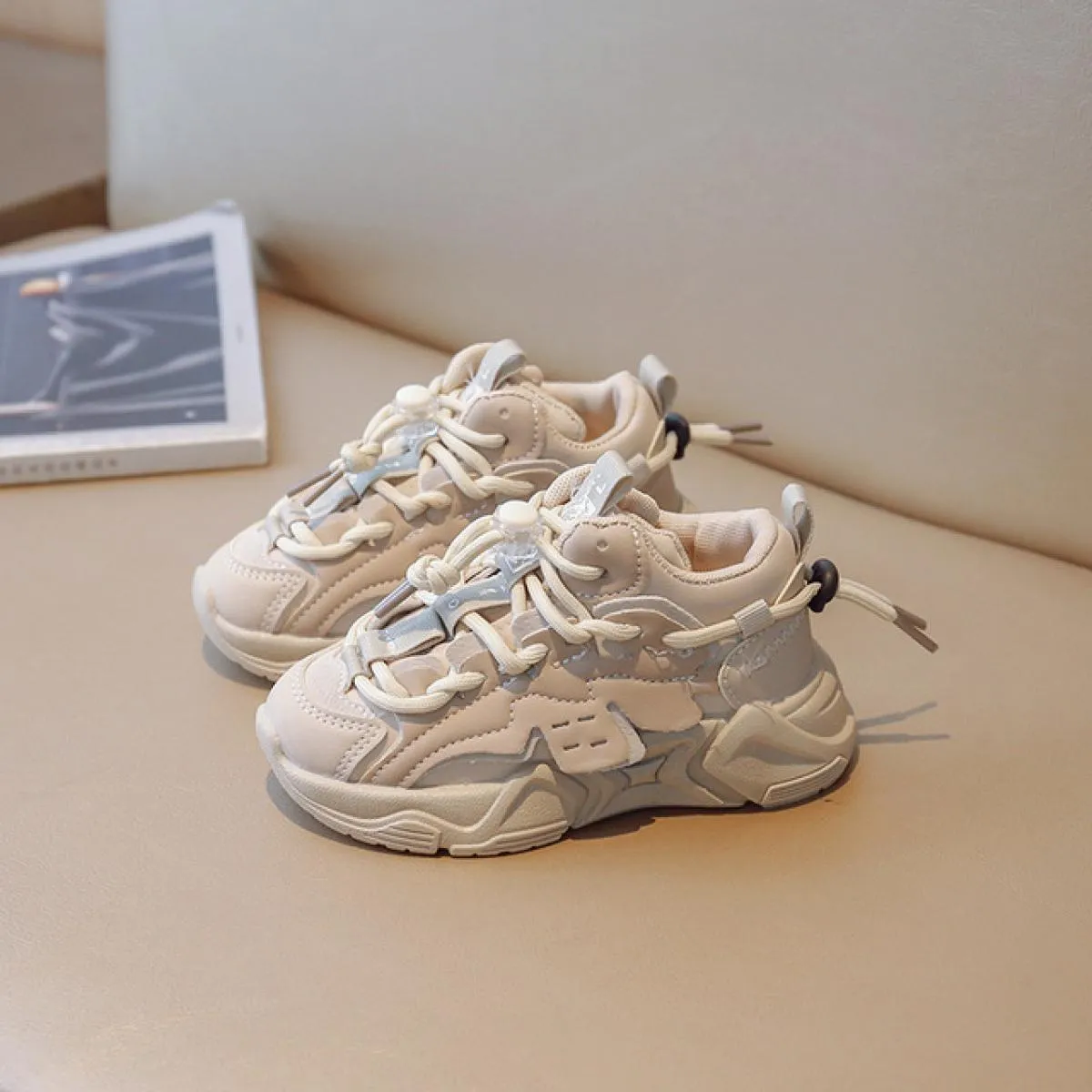 Scarpe da ginnastica robuste in pelle PU moda primavera autunno moda per bambini scarpe da tennis casual ragazze ragazzi scarpe