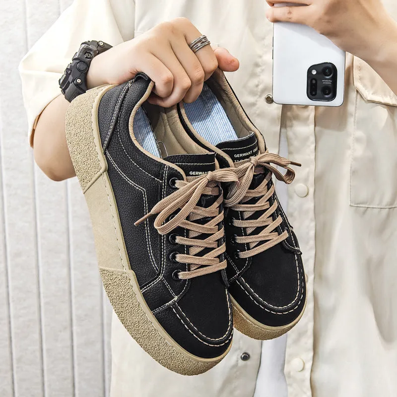 Scarpe da skate casual moda minimalista solido da uomo