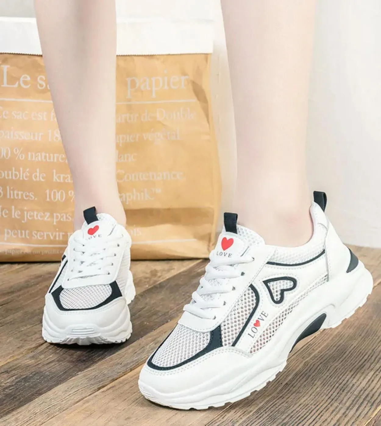 Scarpe da tennis Donna Summer Mesh Chunky Sneakers Piattaforma femminile Scarpe casual per donna Calzature da passeggio Wedge Sn