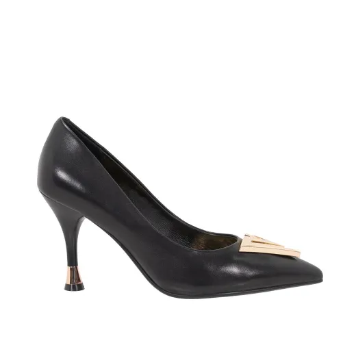 SCARPE DONNA EMANUÉLLE DECOLLETE IN PELLE BLACK 432M-510-17-P103  