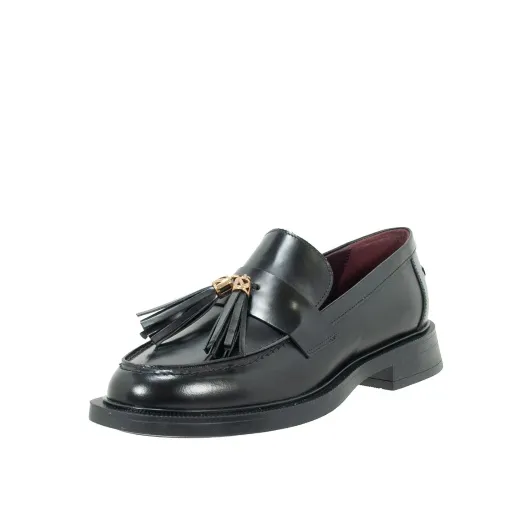 SCARPE DONNA LORENZO MARI MOCASSINO GINEVRA IN PELLE ABRASIVATA NERO GINEVRA02  