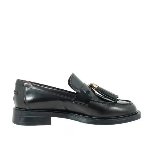 SCARPE DONNA LORENZO MARI MOCASSINO GINEVRA IN PELLE ABRASIVATA NERO GINEVRA02  