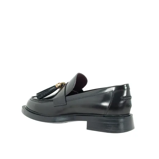 SCARPE DONNA LORENZO MARI MOCASSINO GINEVRA IN PELLE ABRASIVATA NERO GINEVRA02  