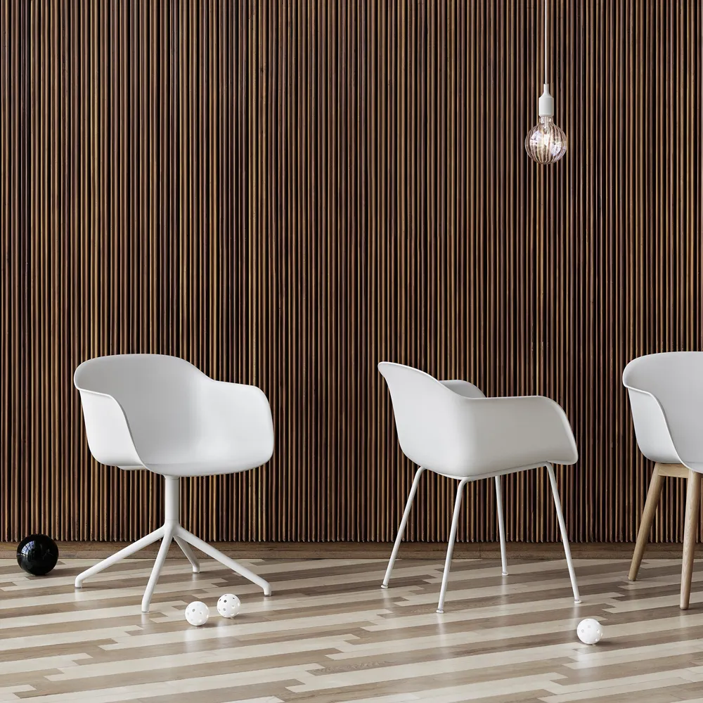 Sedia da ufficio con braccioli e base girevole Fiber.jf{font-size:18px}Antracite nero (plastica)