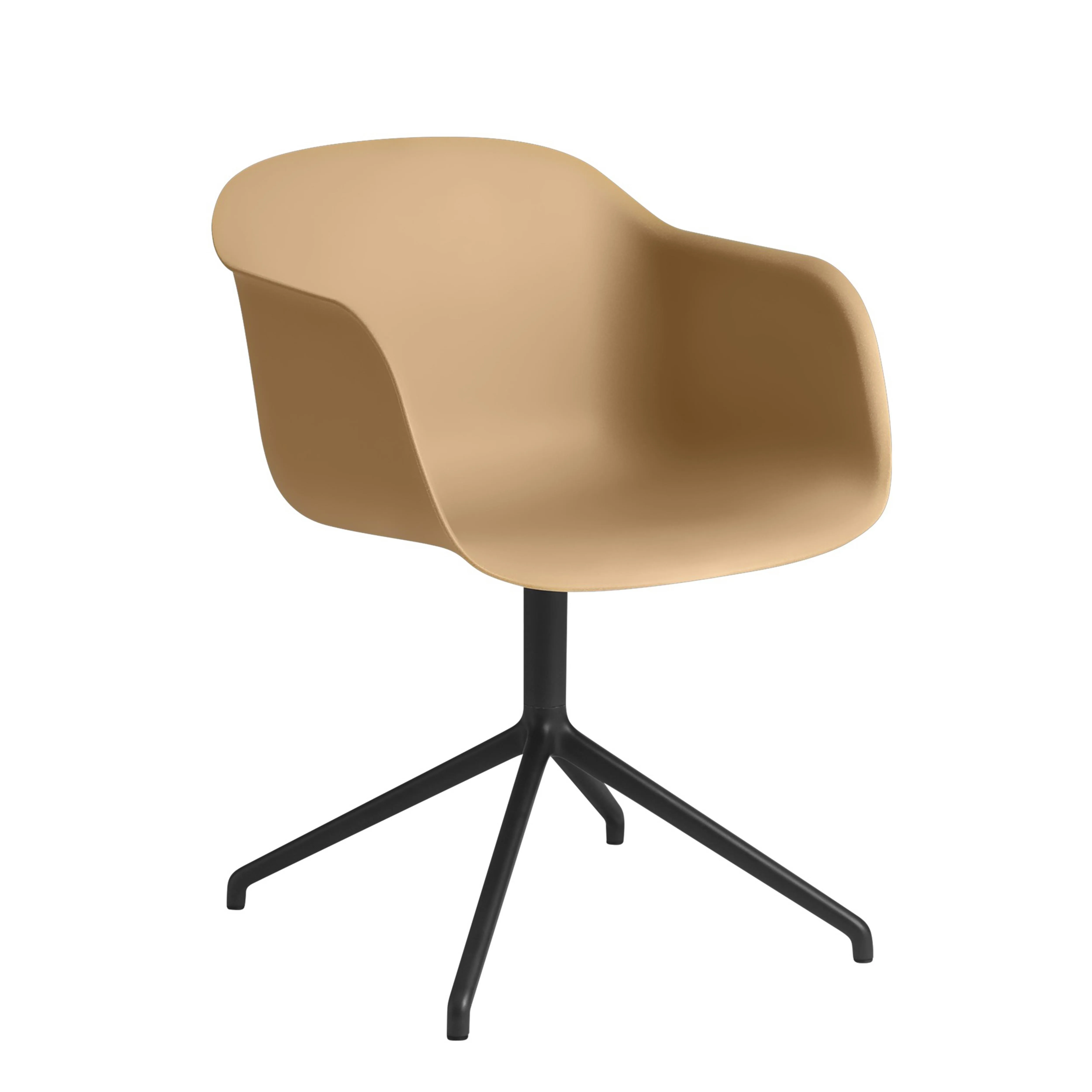 Sedia da ufficio con braccioli e base girevole Fiber.jf{font-size:18px}Antracite nero (plastica)