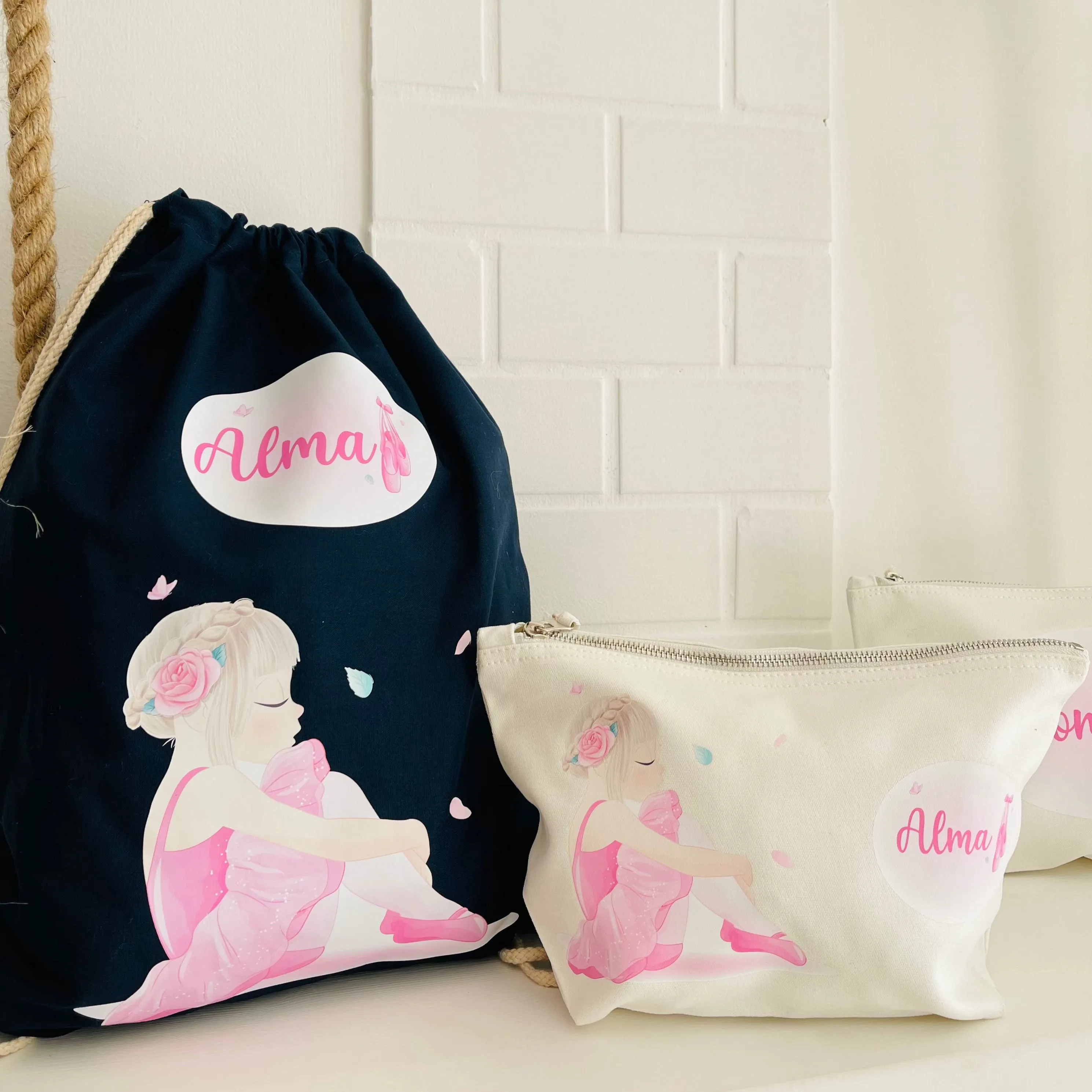 Set Borsone Family Blu  in pet riciclato Ballerina