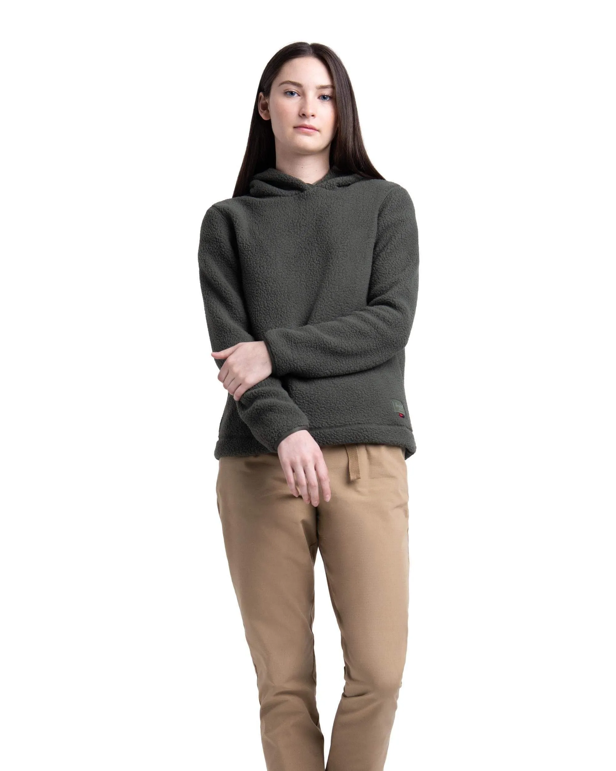Sherpa Hoodie Dark Olive