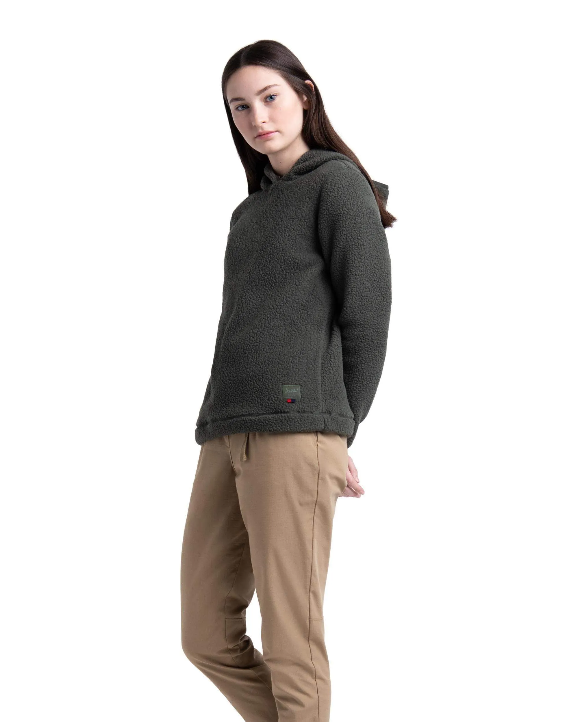 Sherpa Hoodie Dark Olive