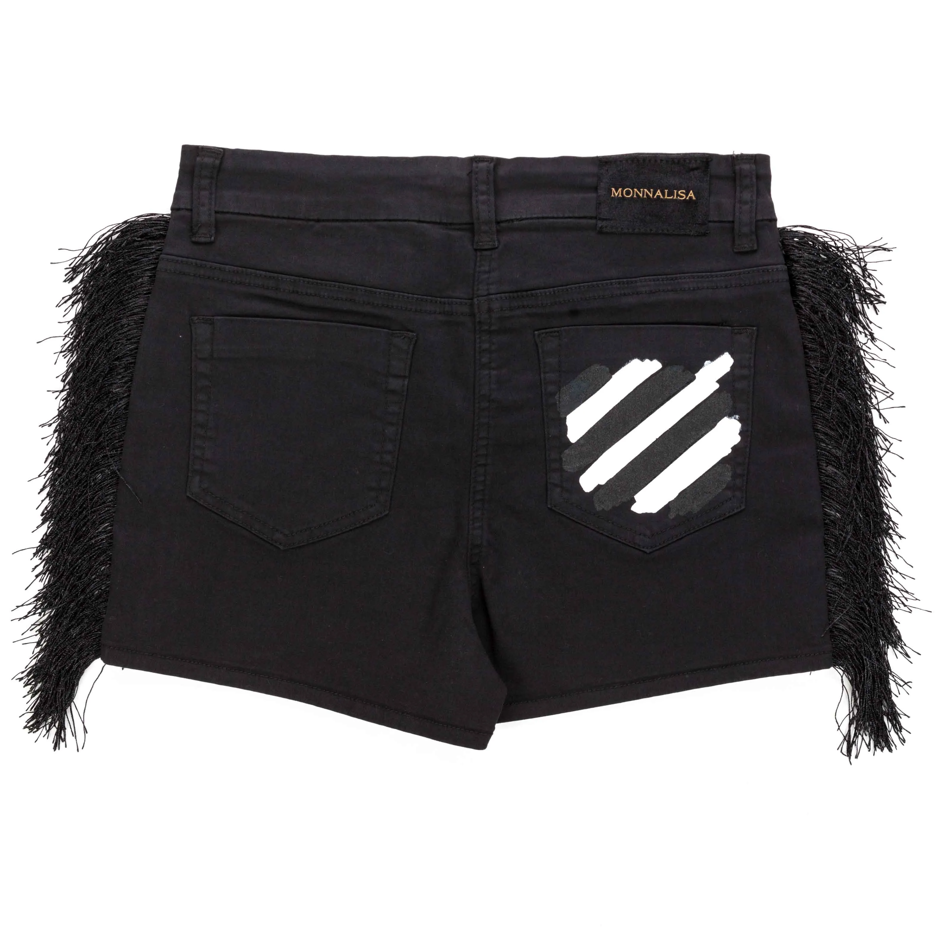 Shorts Neri Frange Bambina Teen