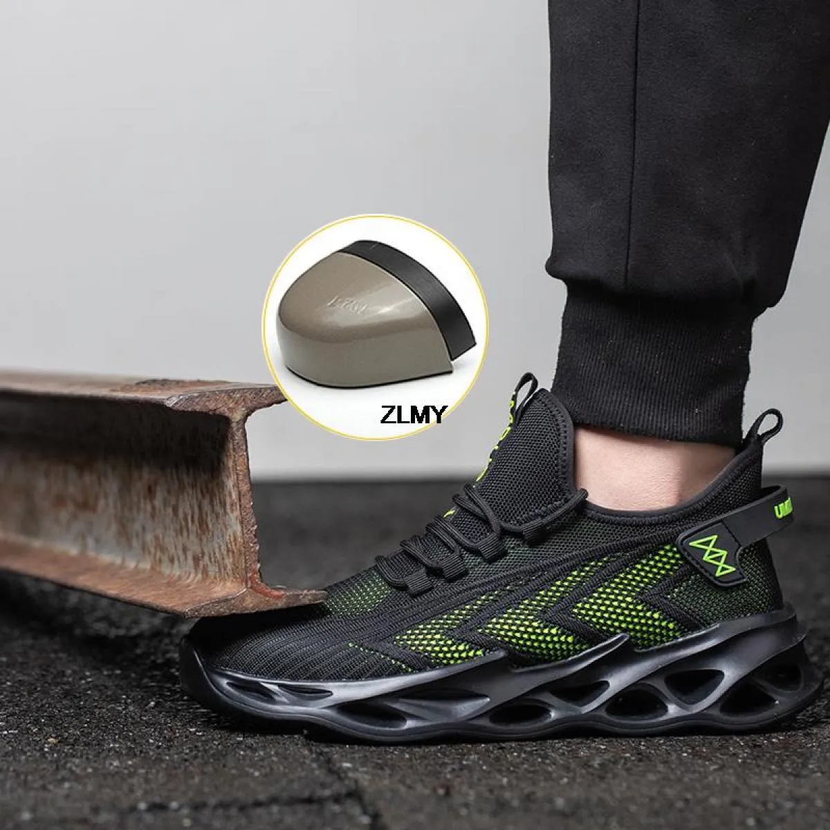 Sneaker da lavoro traspirante Scarpe antinfortunistiche da uomo con puntale in acciaio Stivali antinfortunistici da lavoro anti-