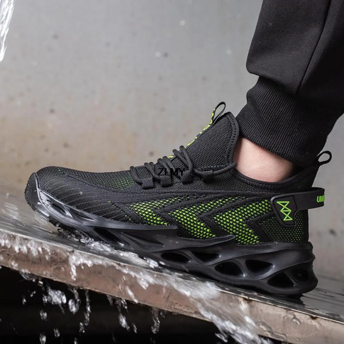 Sneaker da lavoro traspirante Scarpe antinfortunistiche da uomo con puntale in acciaio Stivali antinfortunistici da lavoro anti-
