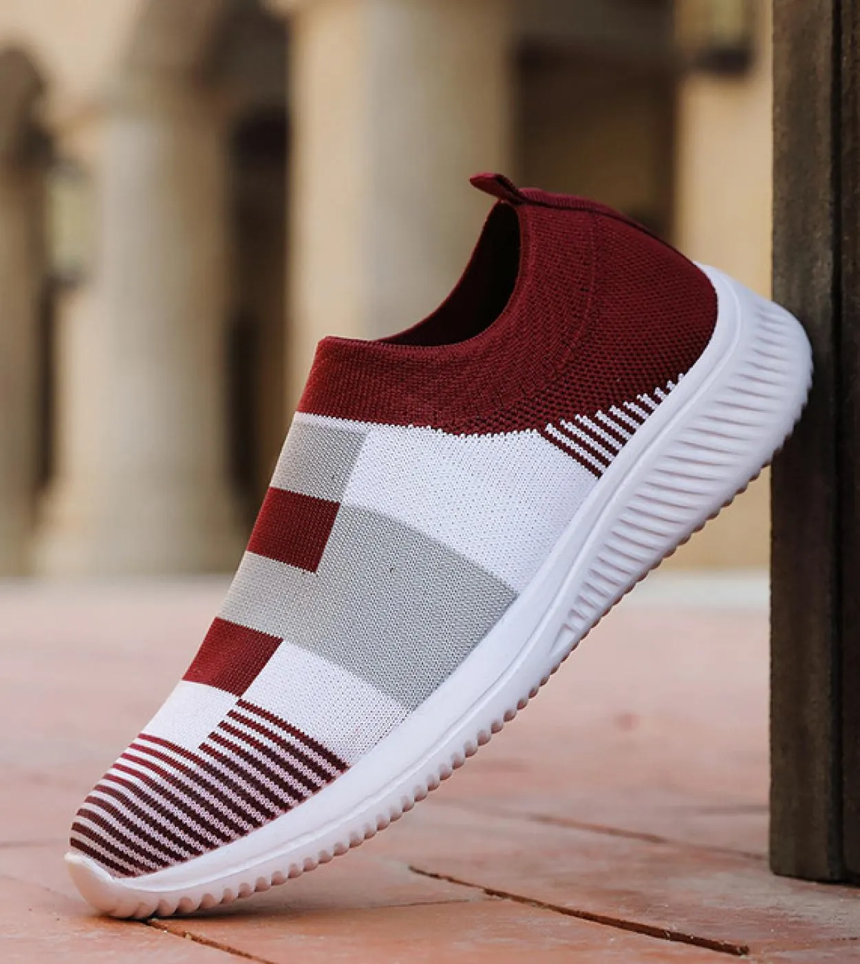 Sneakers Donna Tennis Leggero Sneakers Moda Casual Comfort Slip On Sock Scarpe Vulcanizzate Scarpe Taglie Forti Alta Qua