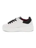 Sneakers Ed Parrish in pelle e crack bianco e nero