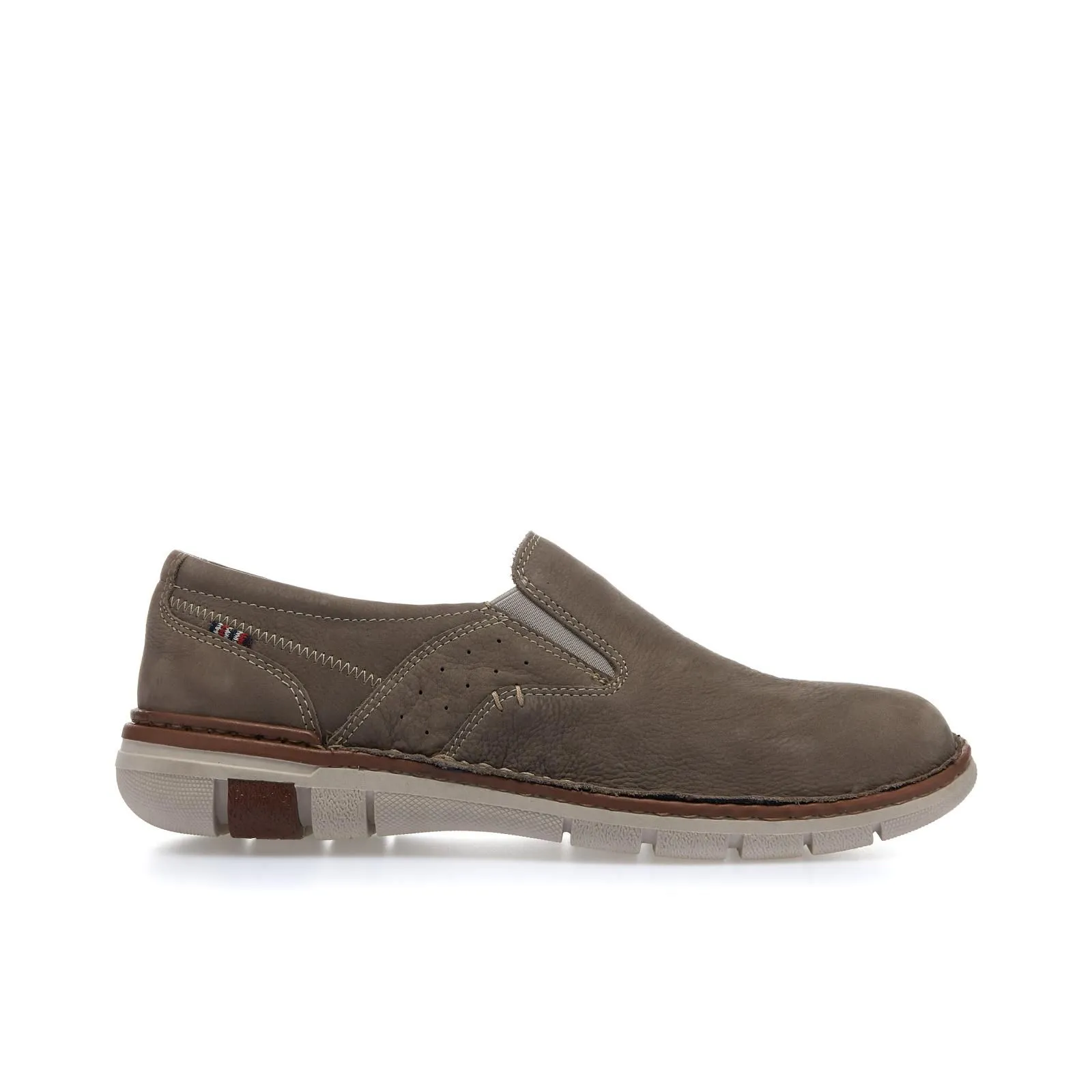 Sneakers slip on in pelle