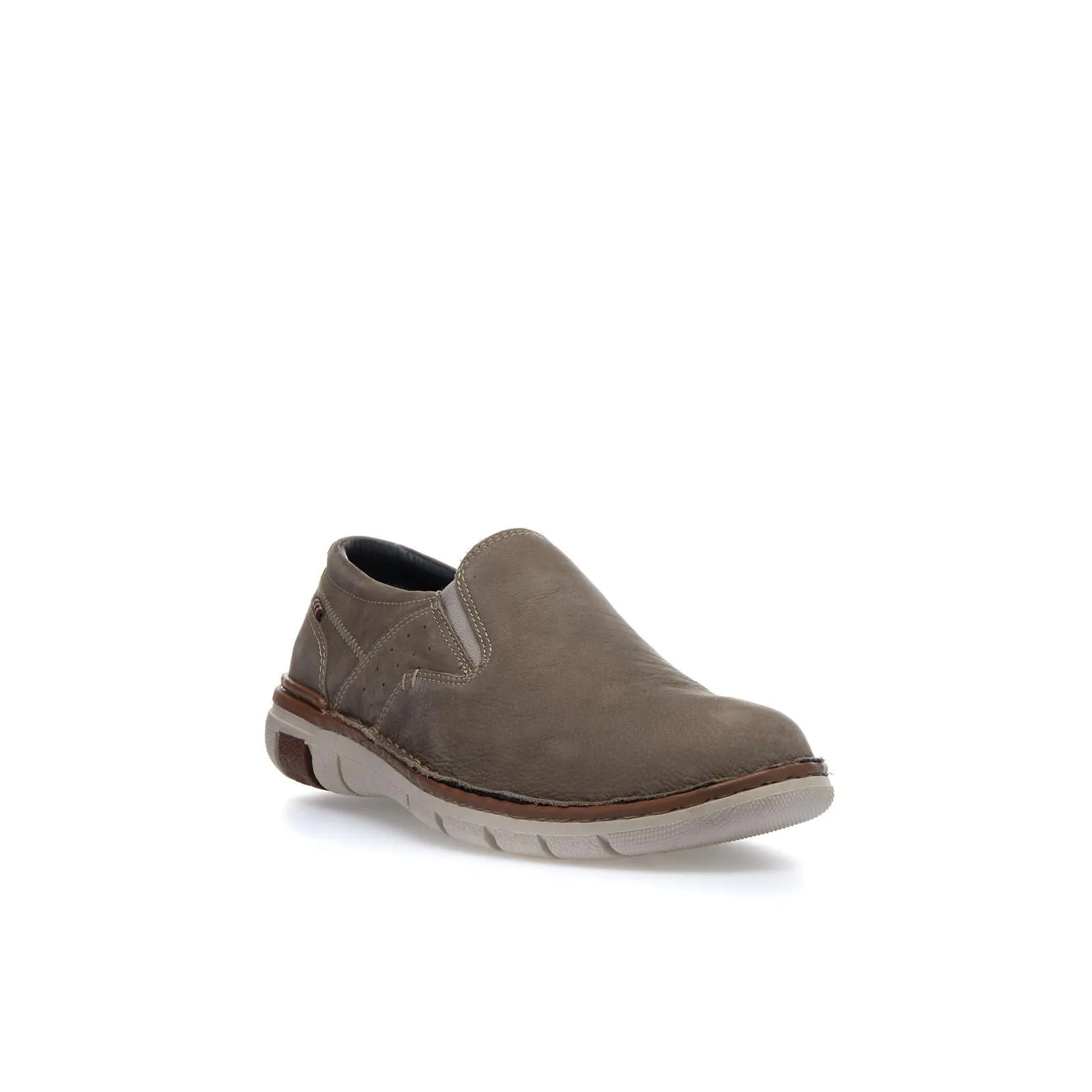 Sneakers slip on in pelle