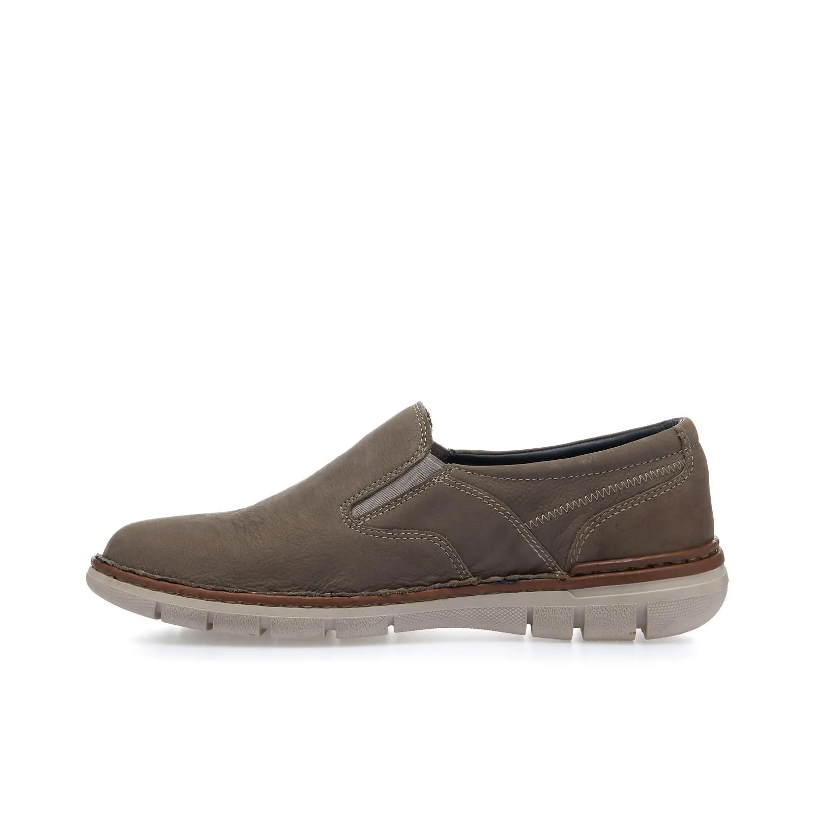 Sneakers slip on in pelle