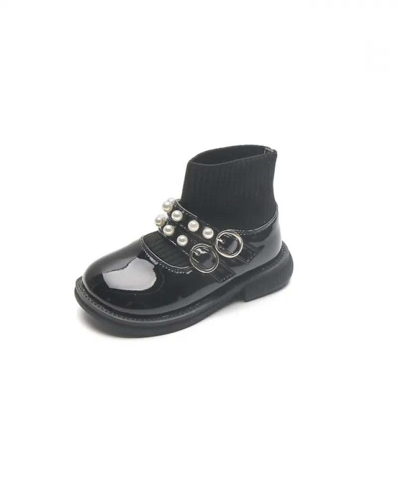 Stivali da ragazza New Pearl Scarpe da principessa in pelle per bambini