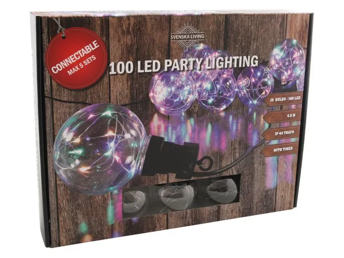 Svenska Living 100 Color LED catena luminosa collegabile