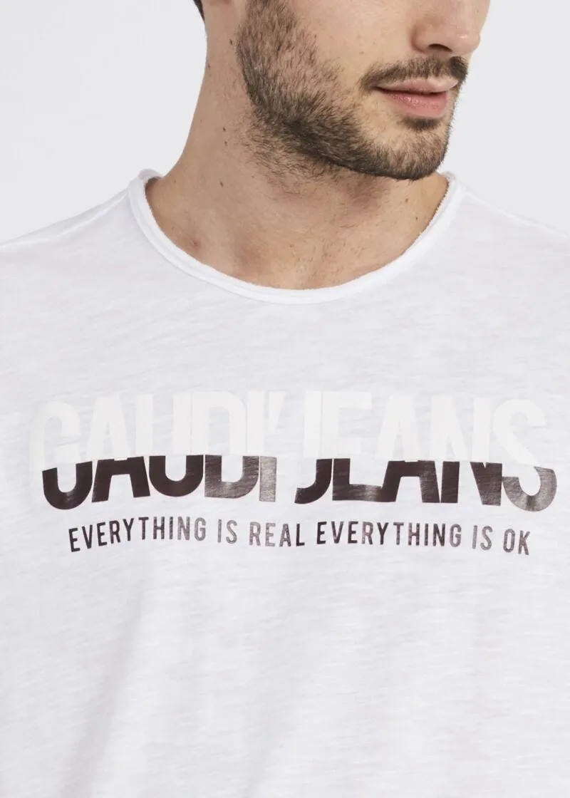 T-shirt in cotone fiammato
