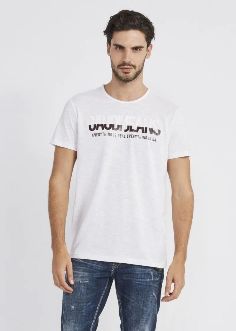 T-shirt in cotone fiammato