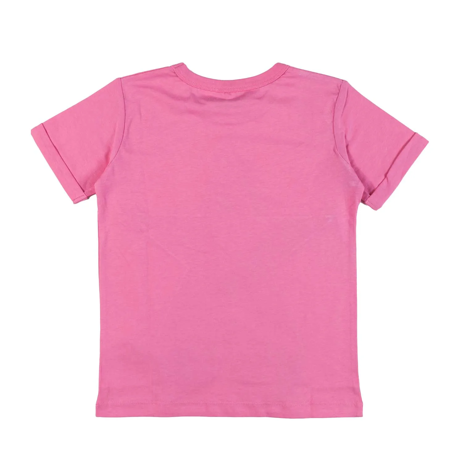 T-Shirt Rosa Con Stella Multicolor E Frange