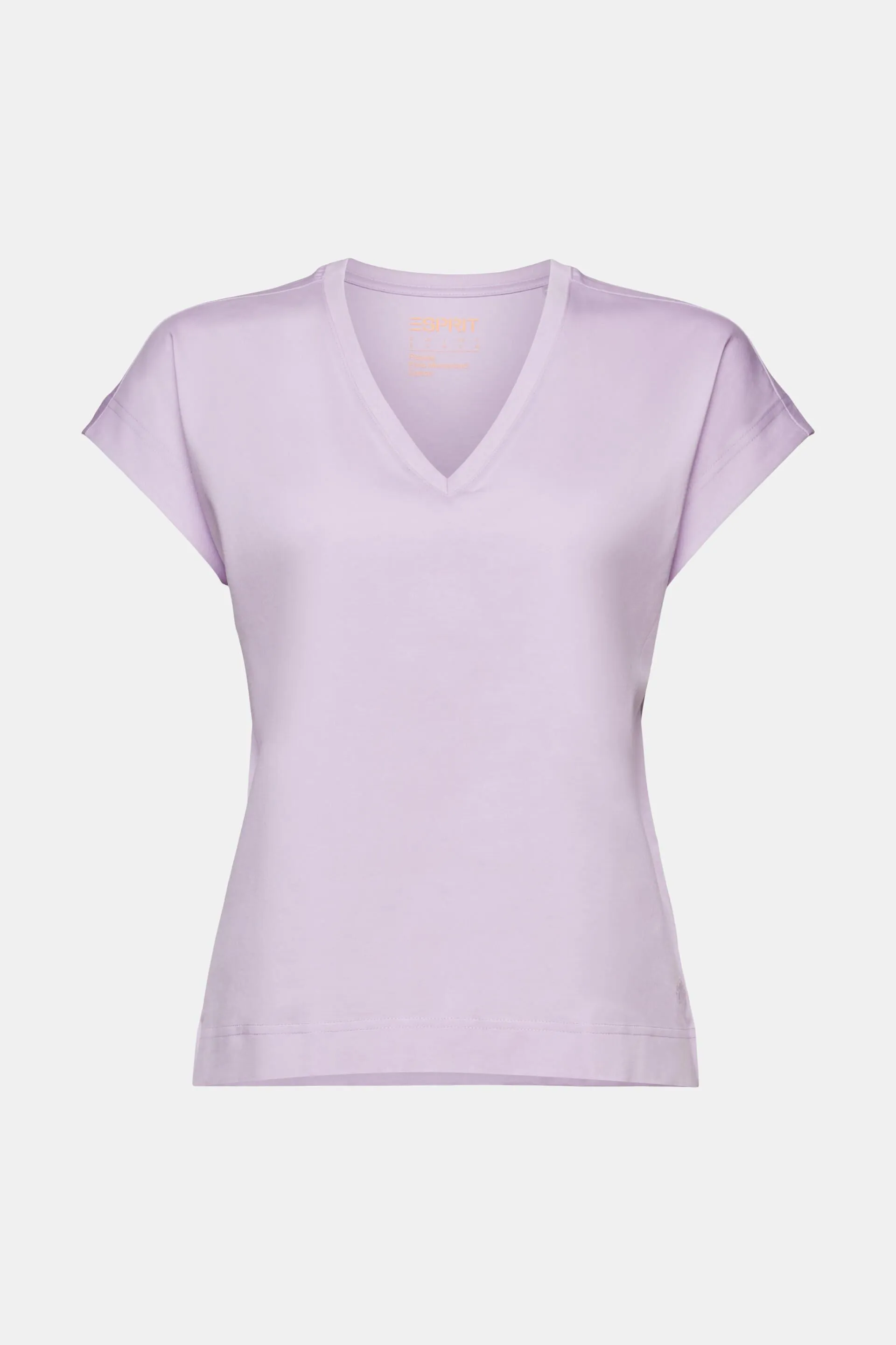 T-shirt scollo a V in cotone Pima mercerizzato
