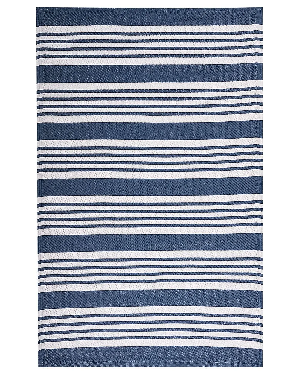 Tappeto da giardino blu scuro e bianco 120 x 180 cm ELURU