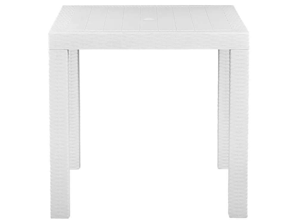 Tavolo da giardino rattan bianco 80 x 80 cm FOSSANO