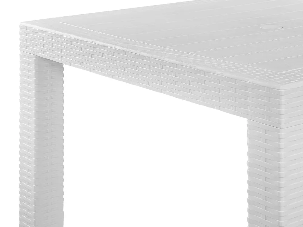 Tavolo da giardino rattan bianco 80 x 80 cm FOSSANO