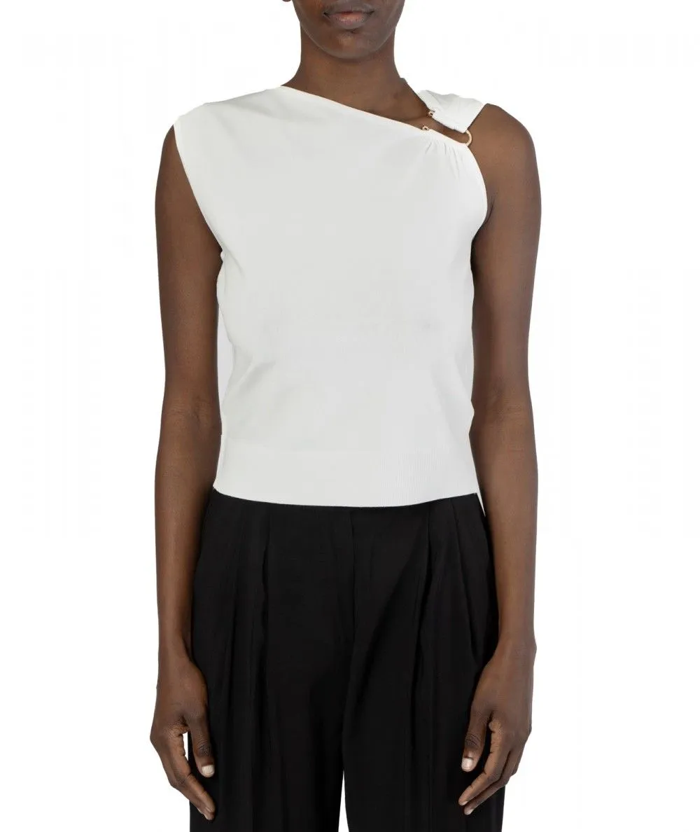 TOP BIANCO ASIMMETRICO