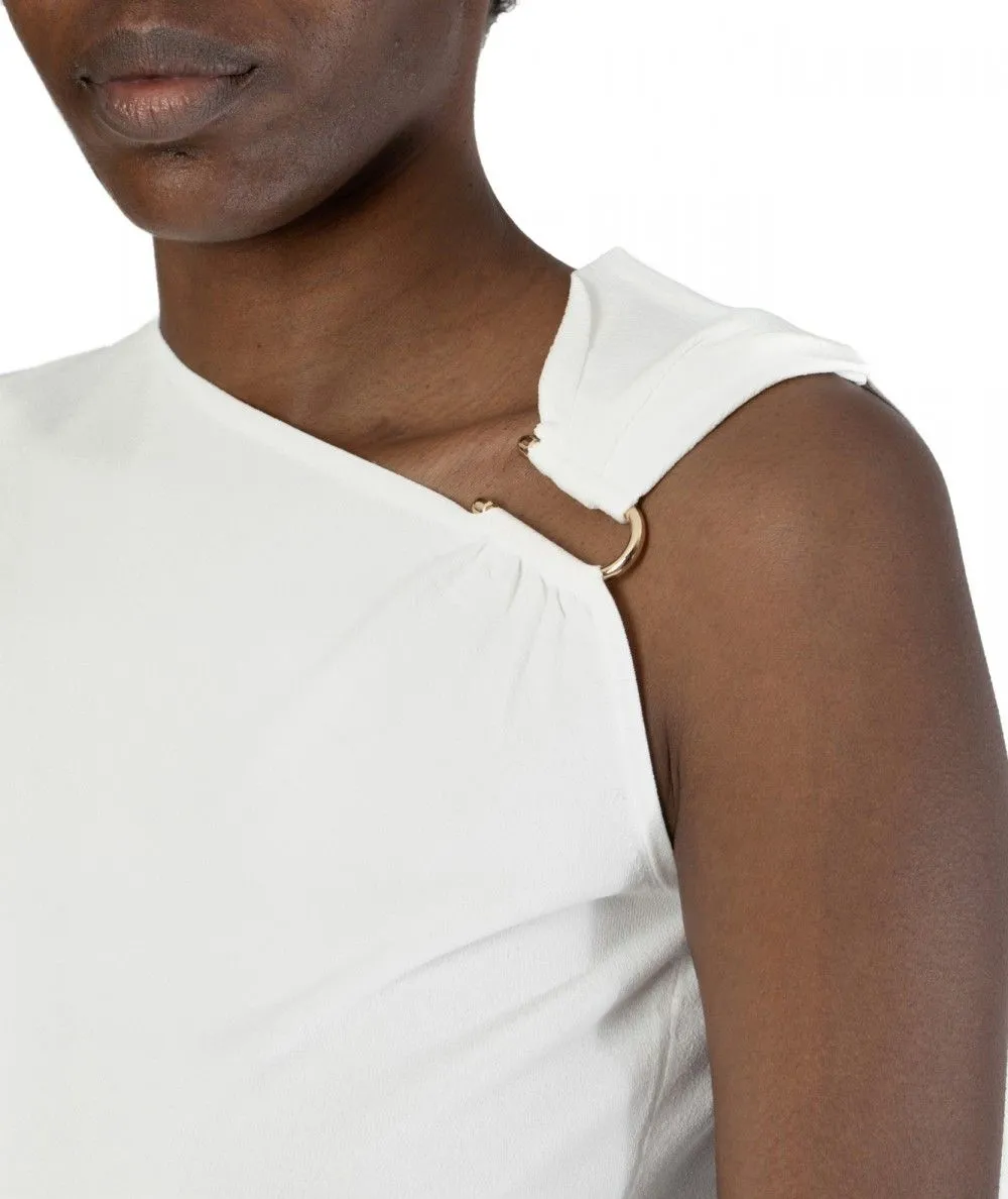 TOP BIANCO ASIMMETRICO