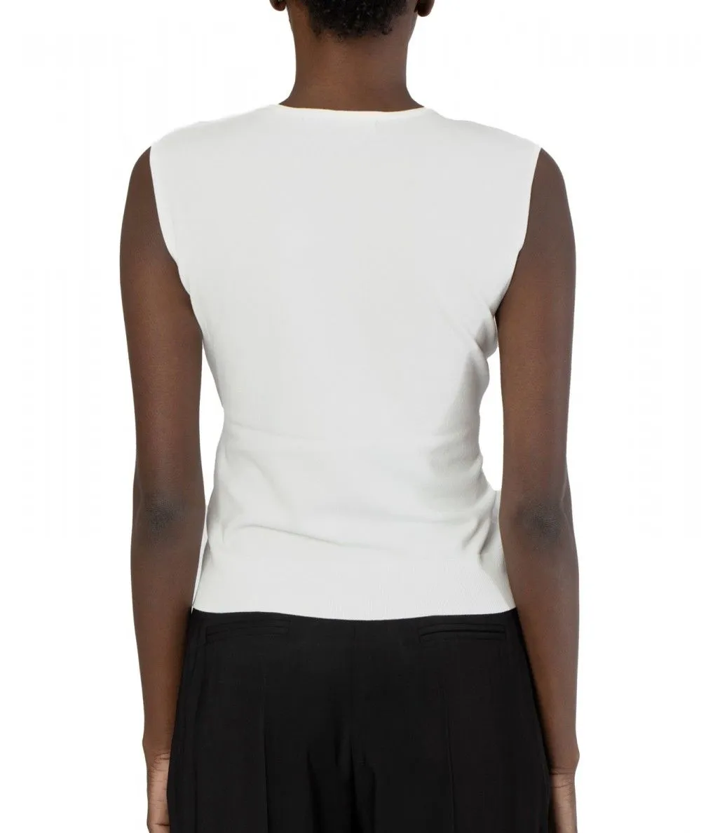 TOP BIANCO ASIMMETRICO
