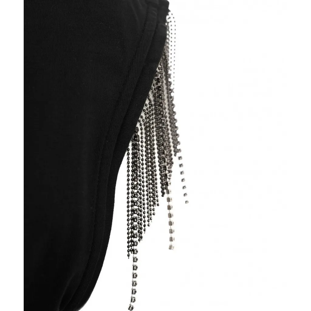 Top con catena nero