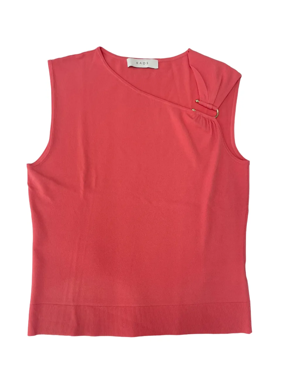 TOP ROSA CORALLO ASIMMETRICO