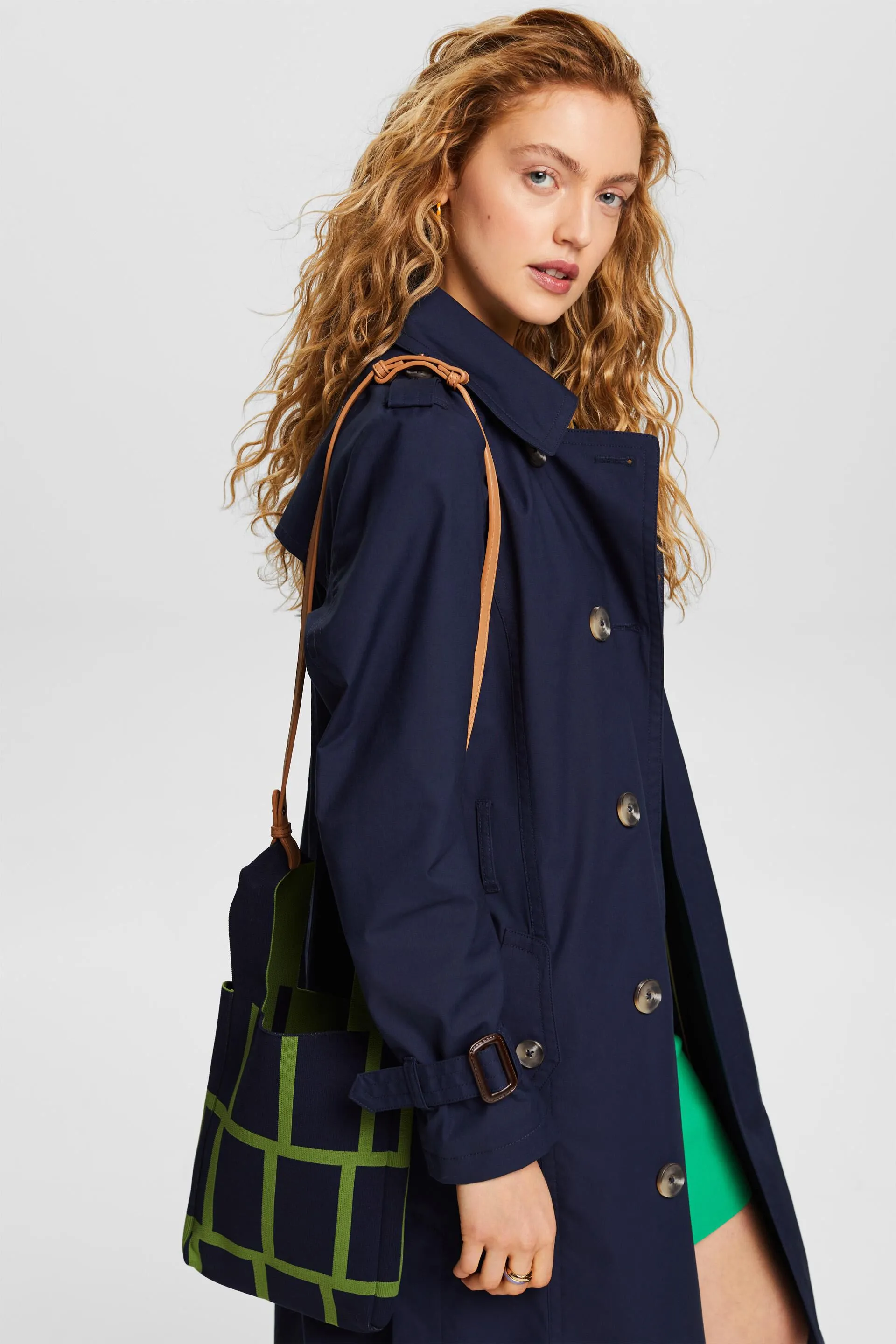 Tote bag con motivo a quadri