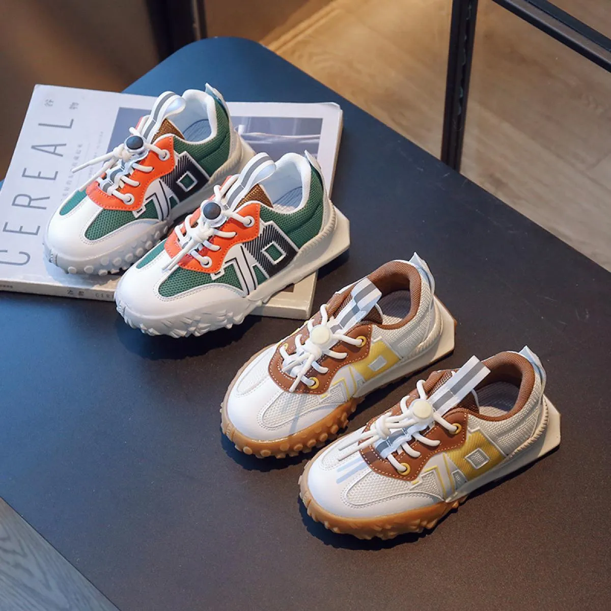 Uni Nuovi Bambini Sneakers Piattaforma Casual Traspirante Sport Design Scarpe Vulcanizzate Moda Tennis Ragazzi Ragazze Calzature