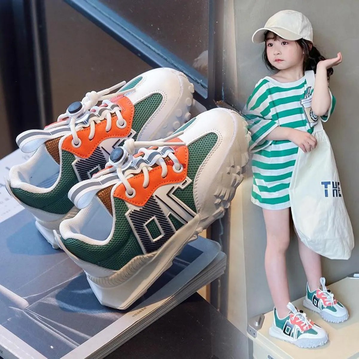 Uni Nuovi Bambini Sneakers Piattaforma Casual Traspirante Sport Design Scarpe Vulcanizzate Moda Tennis Ragazzi Ragazze Calzature