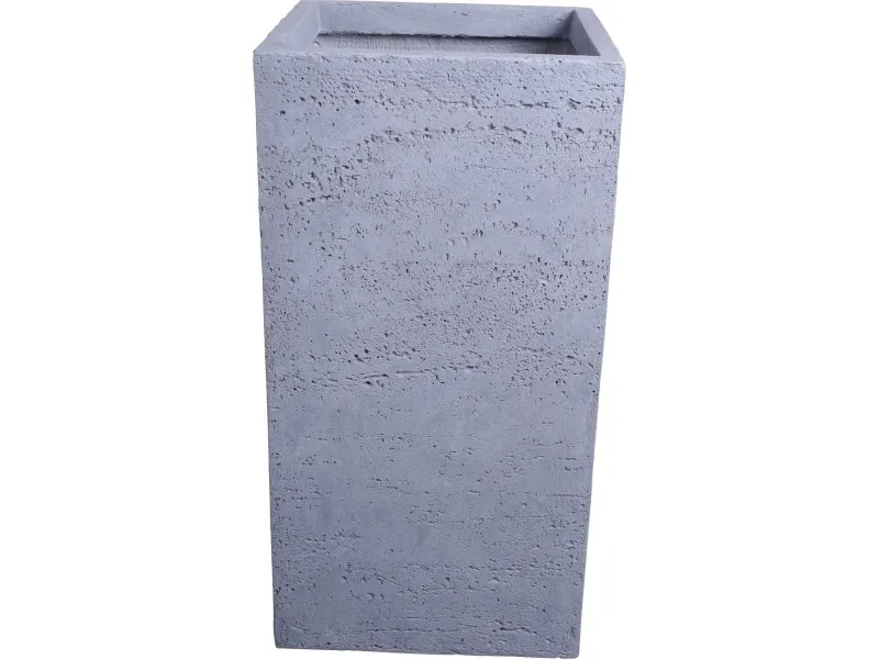 Vaso da esterno OBI Cherval 28,5x28,5x59,5 cm grigio chiaro