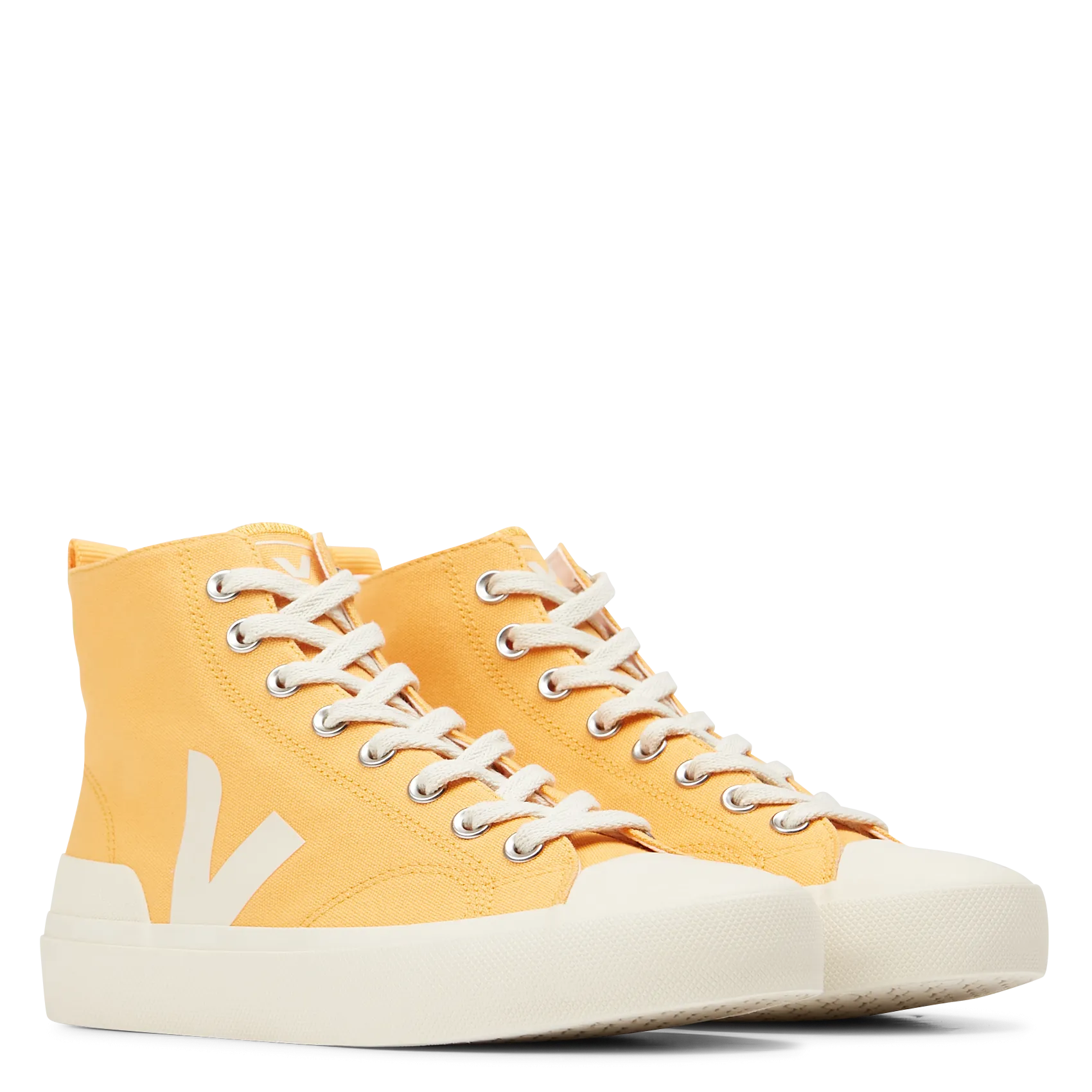  VEJA   WATA II CANVAS - Sneakers alte in cotone | Giallo
