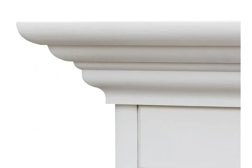 Vetrinetta shabby chic pino massello bianco