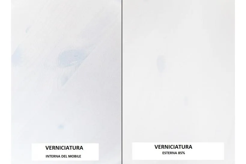 Vetrinetta shabby chic pino massello bianco
