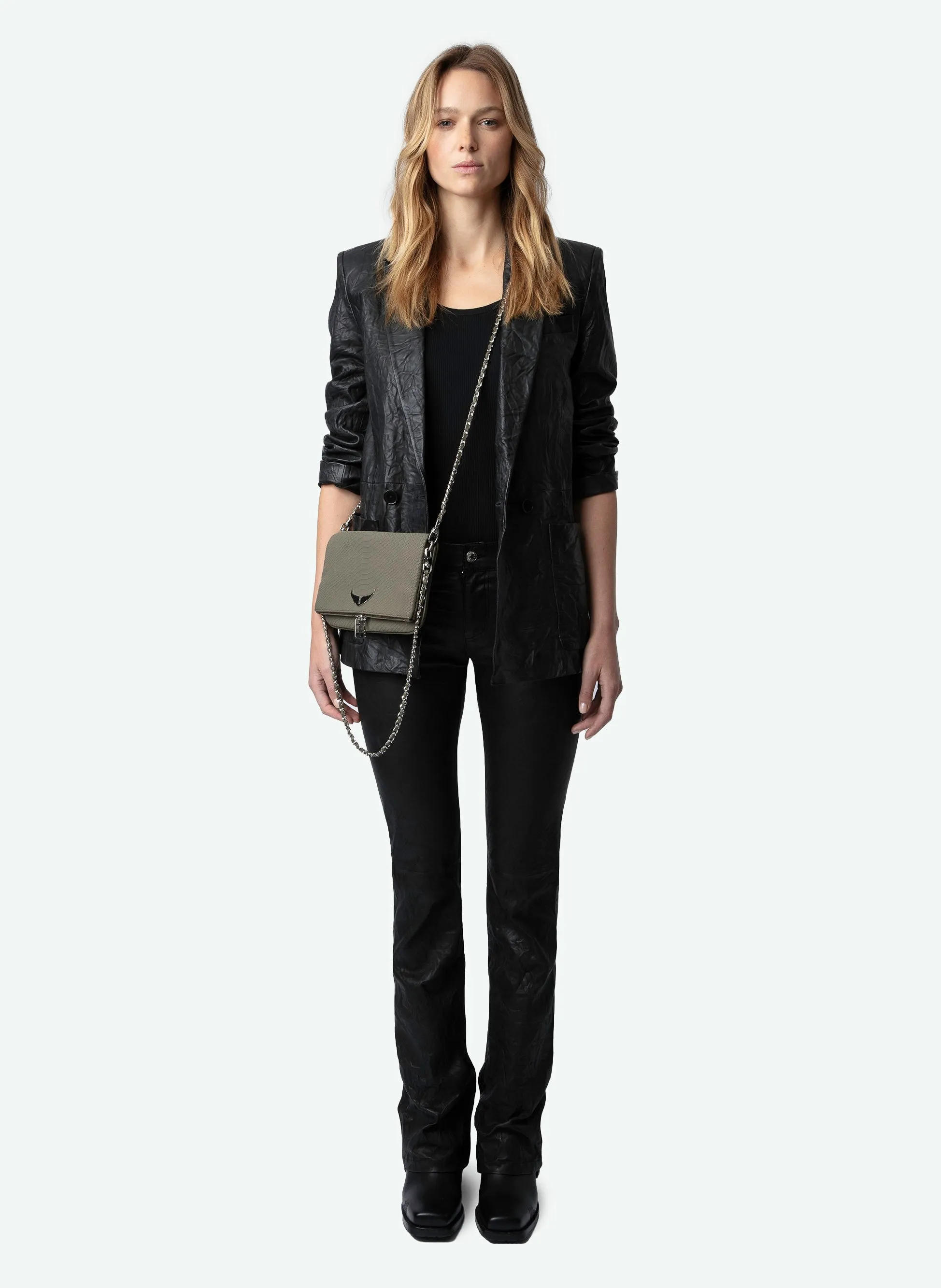  ZADIG&VOLTAIRE   ROCK SOFT SAVAGE - Borsa a tracolla in pelle | Verde
